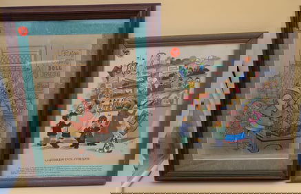 Children's Corner & St. Nick's Christmas Doll Department Framed Art