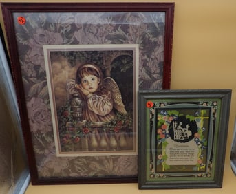 "Mother" and "Angel Child" Framed Art