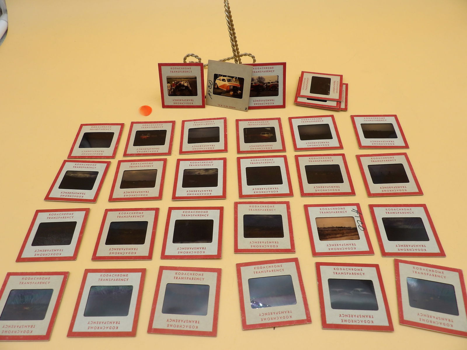 Atco Raceway Kodachrome Slides (31): This collection of 31 vintage / rare Atco Raceway slides shows cars, track, race, and wrecks in blazing Kodachrome color. 1970's / 1980's. 2" x 2" each.