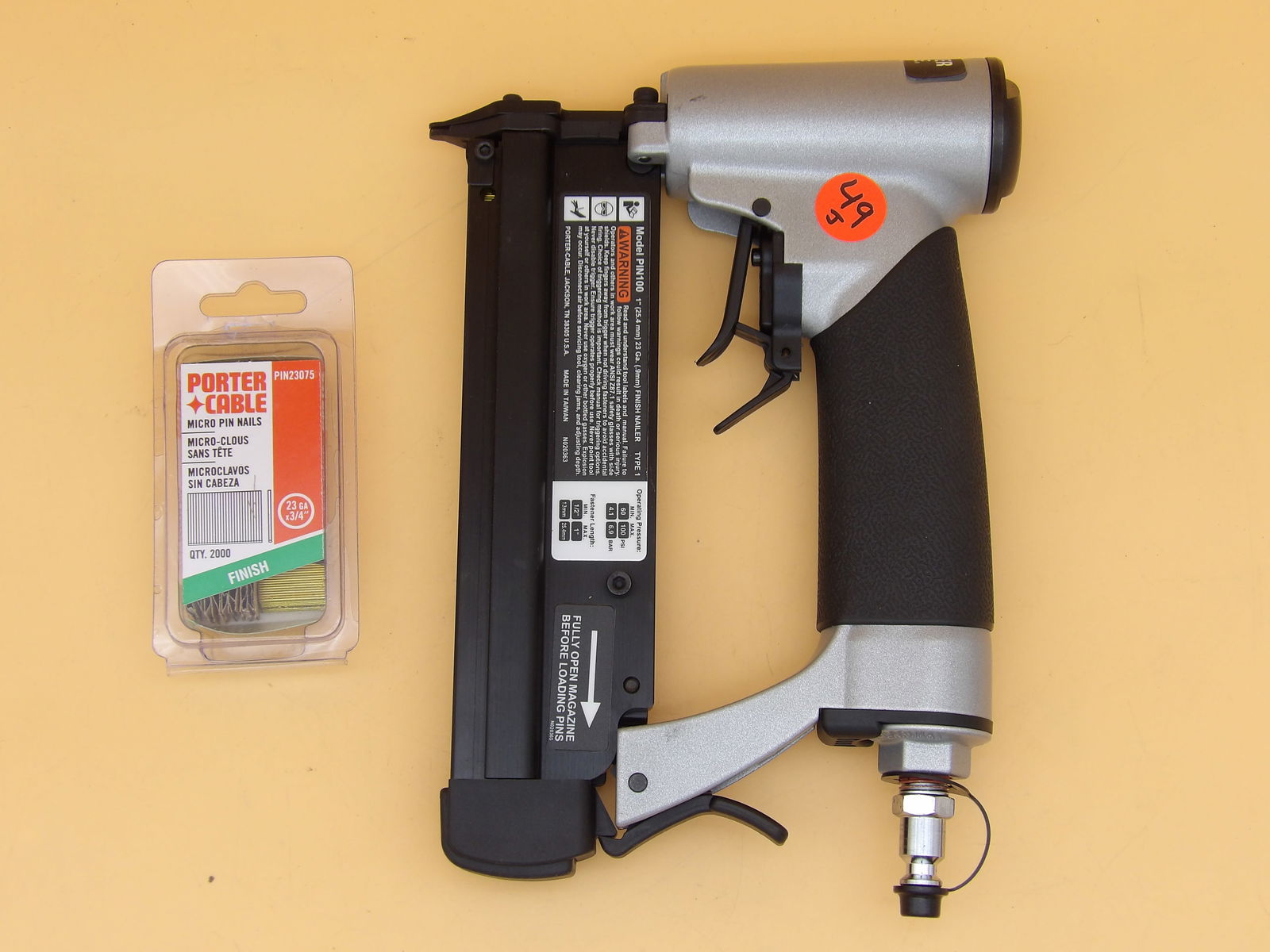 Porter Cable Pin / Finish Nailer (Model PIN100) - 2