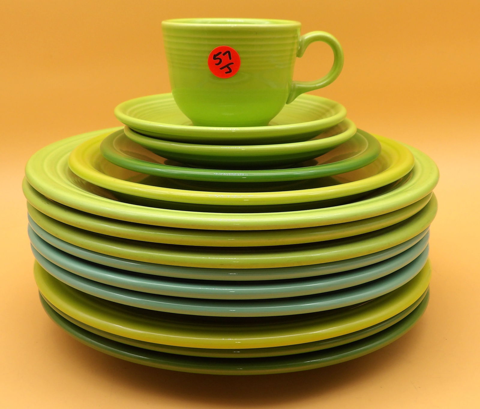 Fiestaware Plates & Coffee Cup (14 pcs) (1 of 5)