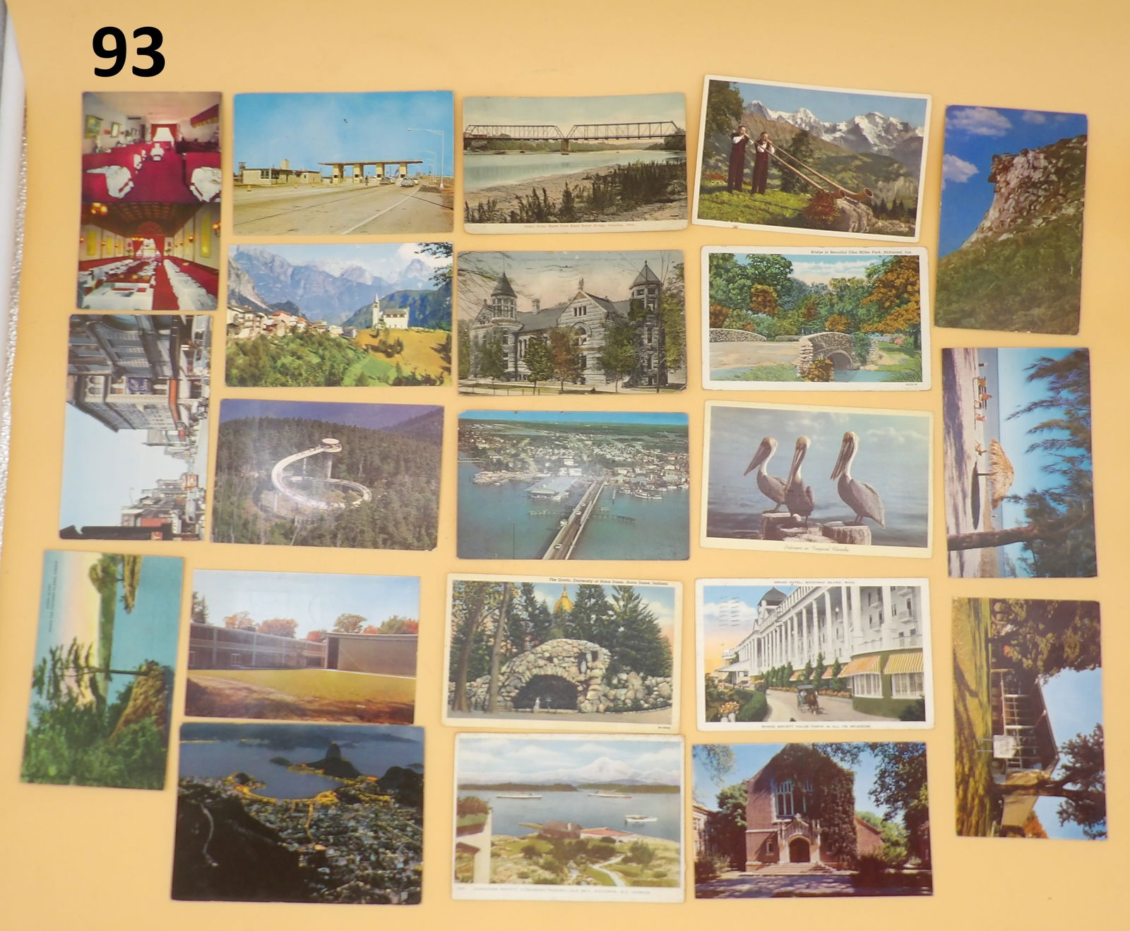 Vintage Postcards (100+ pcs): This collection of over 100 vintage postcards (1940's-1960's) includes images of famous landmarks, historical, buildings, beach scenes, Indiana, Germany, Minnesota, New York, New Hampshire, vacation,