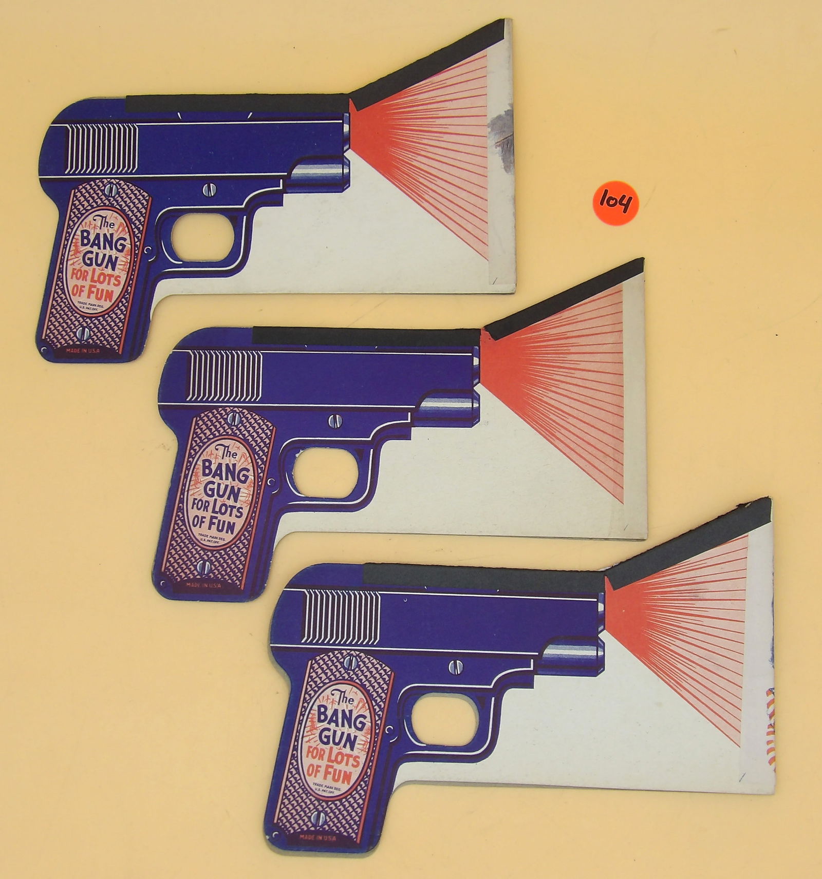 "The Bang Gun" Paper Gun Toy Lot (3) (1 of 6)