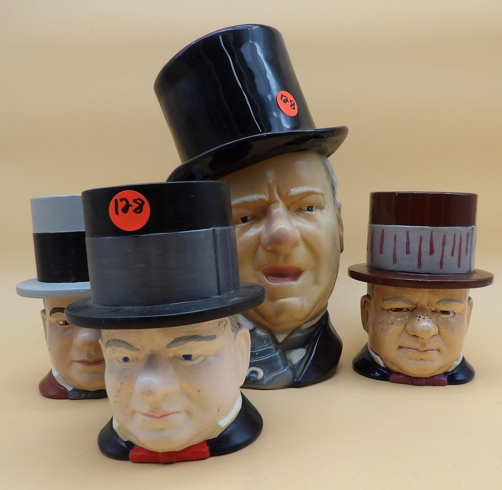 W.C. Fields Character Mugs & Liquor Decanter (4 pcs) (1 of 5)