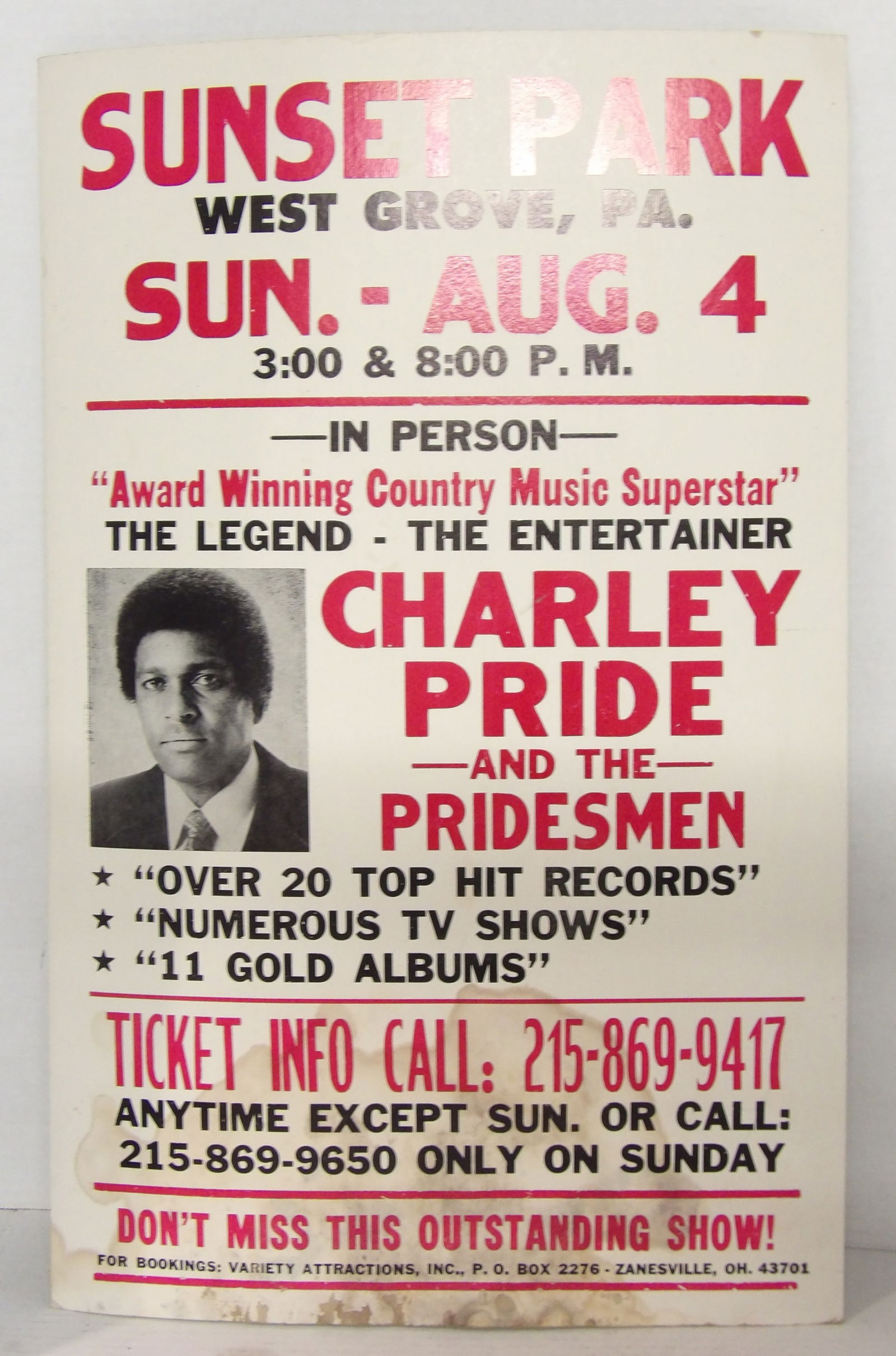 Charley Pride Concert Poster (1 of 3)