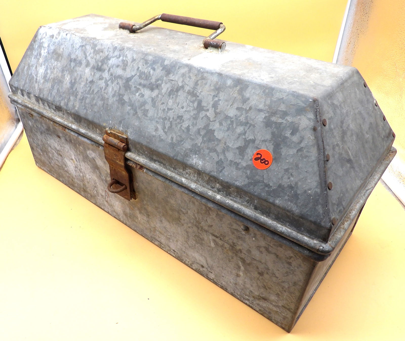 Vintage Metal Riveted Toolbox (1 of 4)