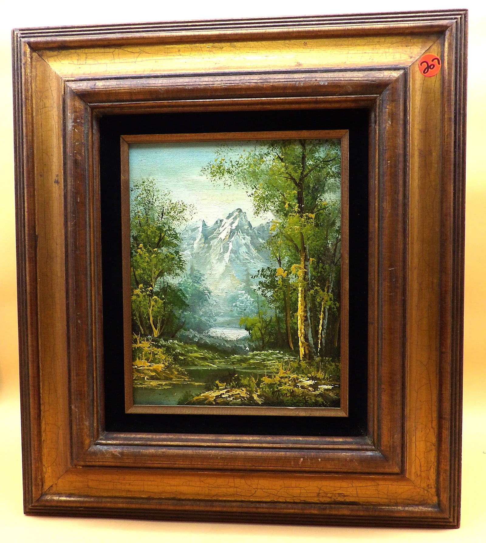 Framed Forest Paintings - Innes & Marko: This pair of framed forest scene paintings are signed by artists C. Innes & Marko. Measures 18" x 16" each.