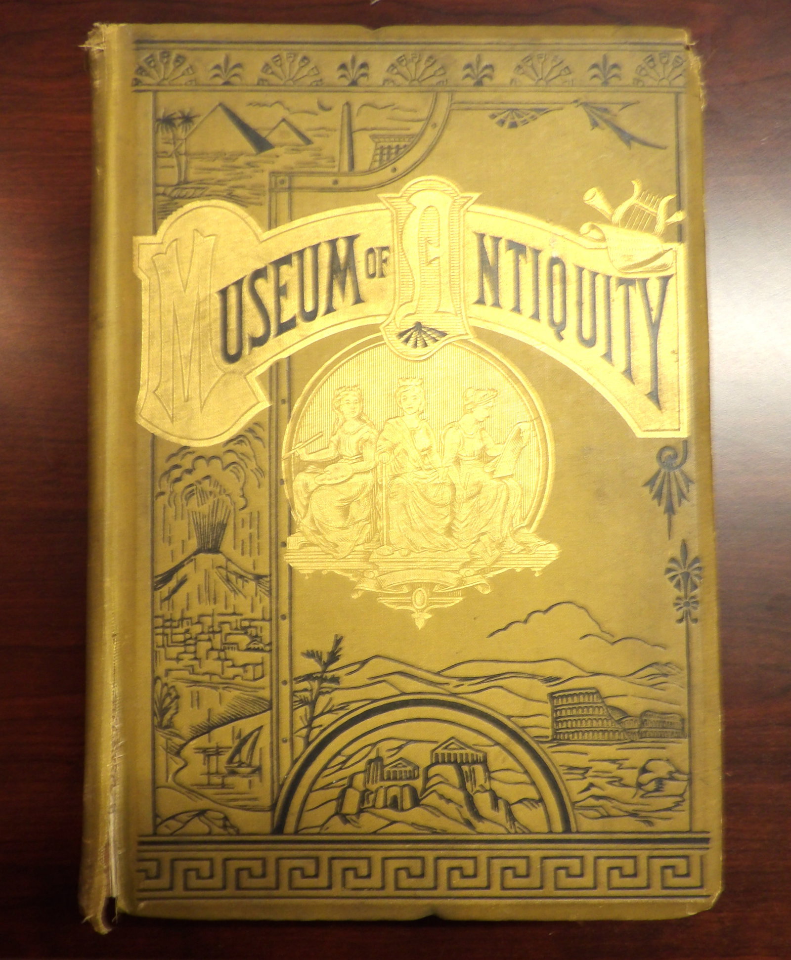 Museum of Antiquity 1883 Book: This antique 1883 edition of "Museum of Antiquity" is 944 pages and made by Eastern Publishing in Philadelphia PA. Discusses global ancient history and includes etchings. Condition: Small split on fro