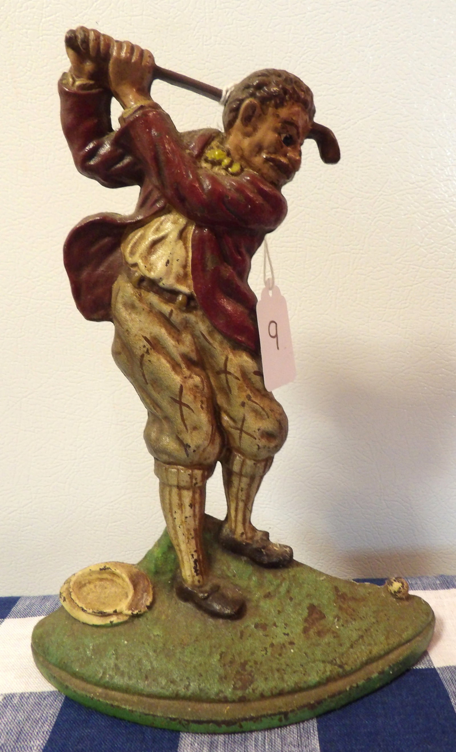 Hubley "A Difficult Lie" Golfer Cast Iron Doorstop (1 of 2)