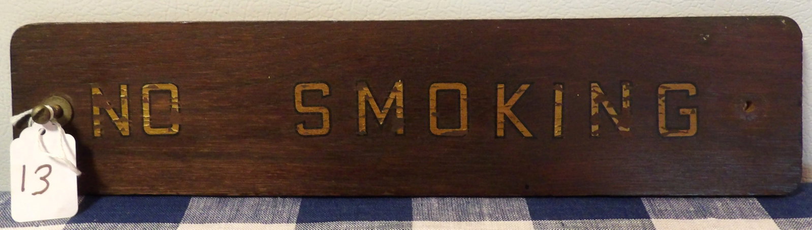 Vintage Wooden "No Smoking" Sign (1 of 2)