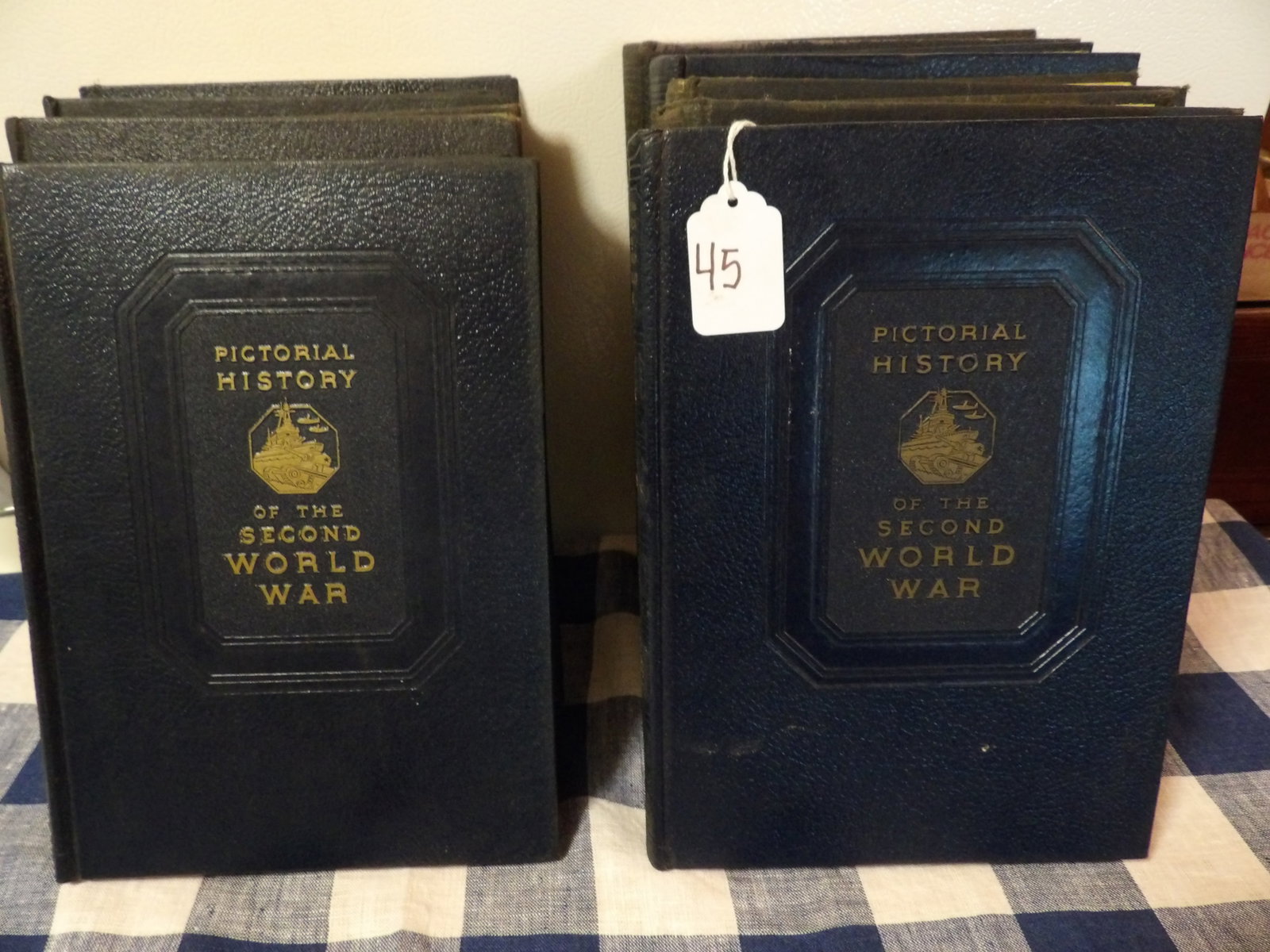Pictoral History of The Second World War Book Set: Pictures & First Hand Accounts of every aspect of WWII. Includes 9 volumes (of 10). Published between 1946 and 1948. Measures 10" x 7.5" each. *SHIPPING COST MAY BE HIGH DUE TO BOOK WEIGHT