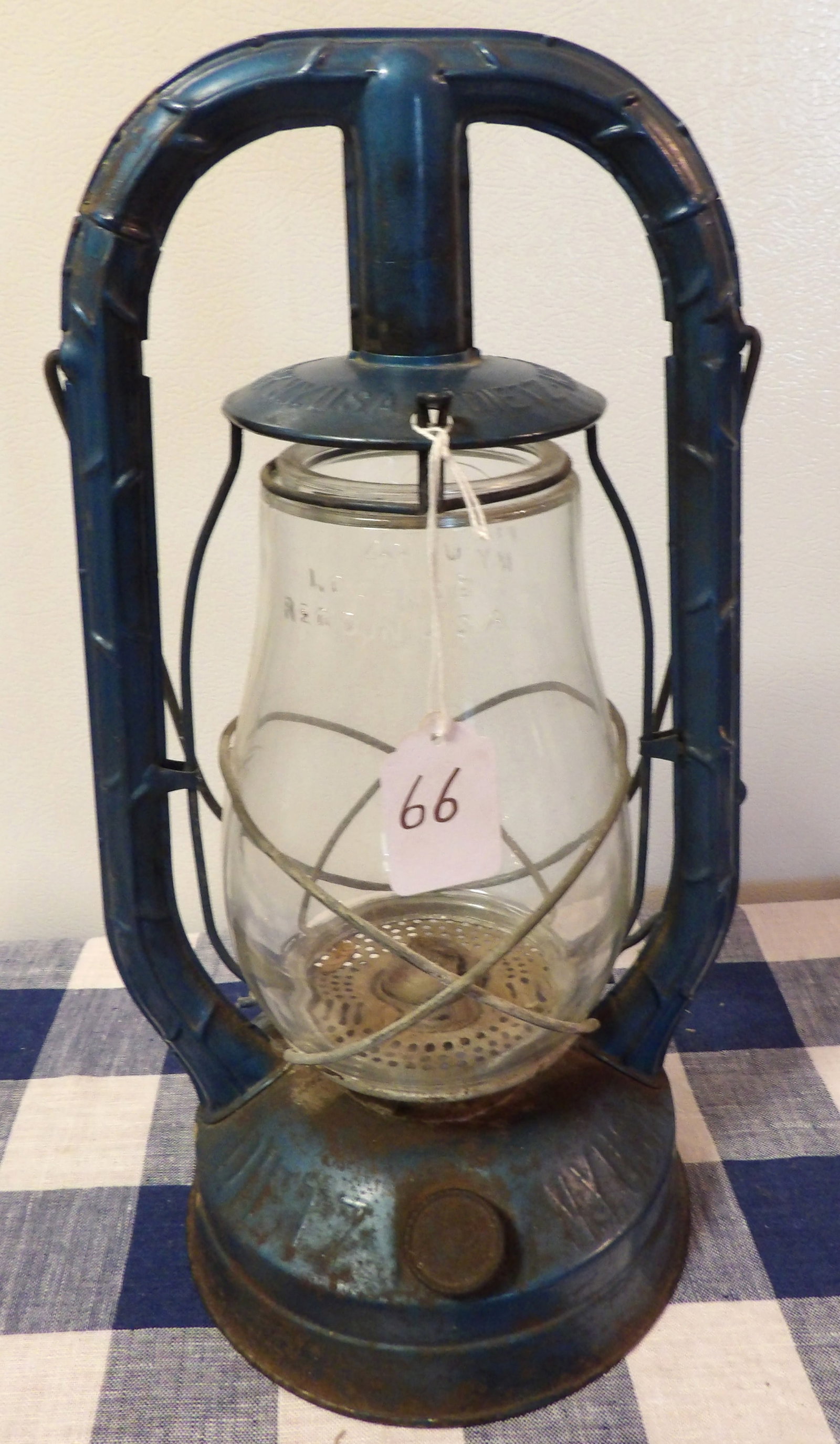 Dietz Fitzall Monarch Oil Lamp: This Dietz Fitzall Monarch Oil Lamp is stamped "NY USA". Measures 13.75" x 8" x 8"