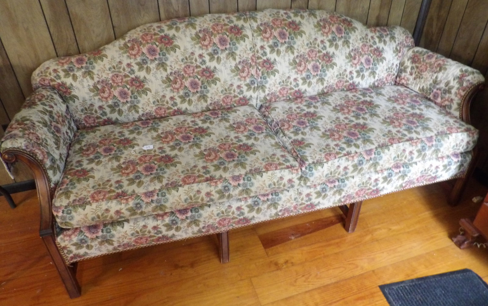 Chippendale Style Floral Print Sofa (1 of 3)