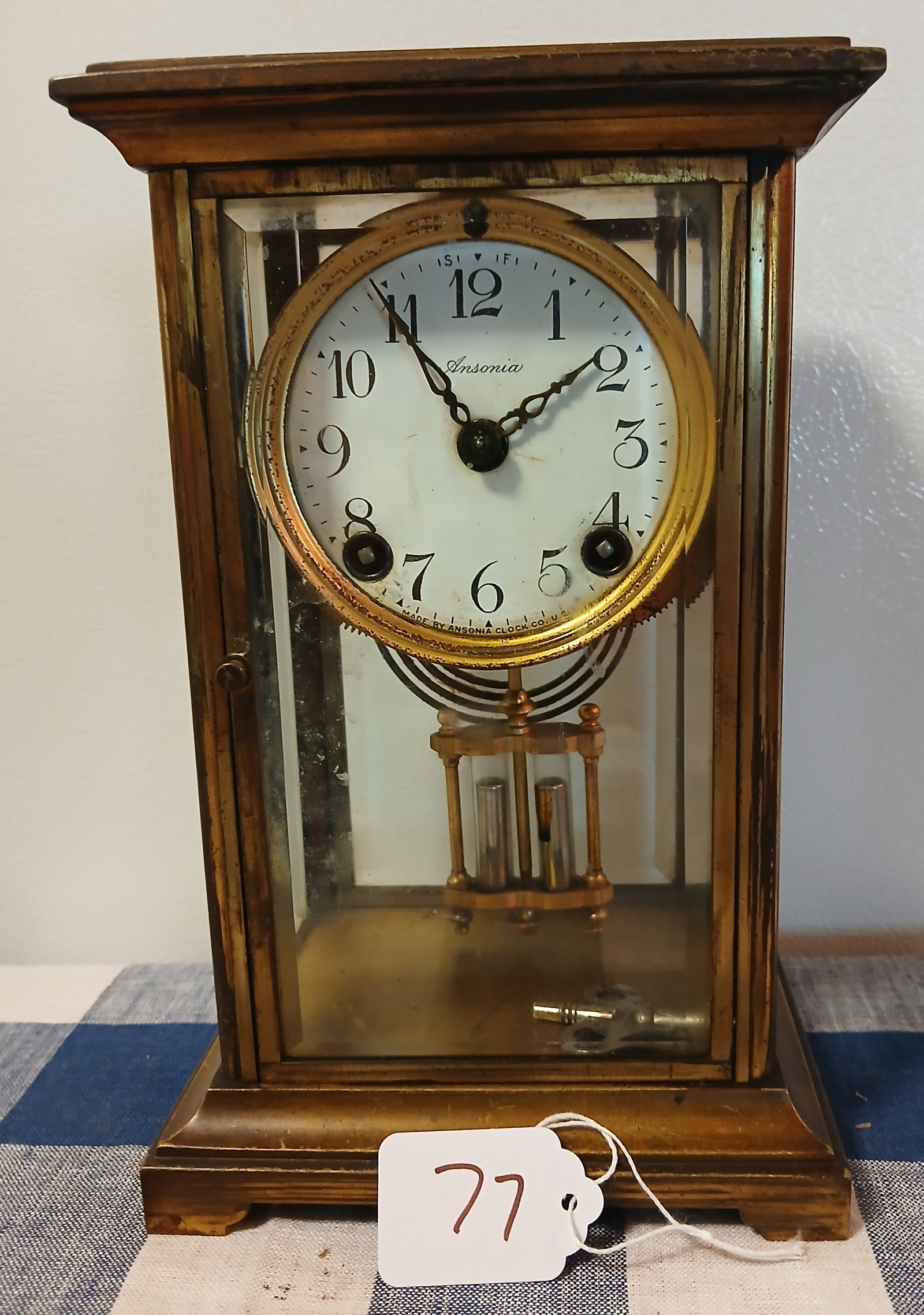 Ansonia Clock Co. Crystal Regulator Mercury Clock (1 of 3)