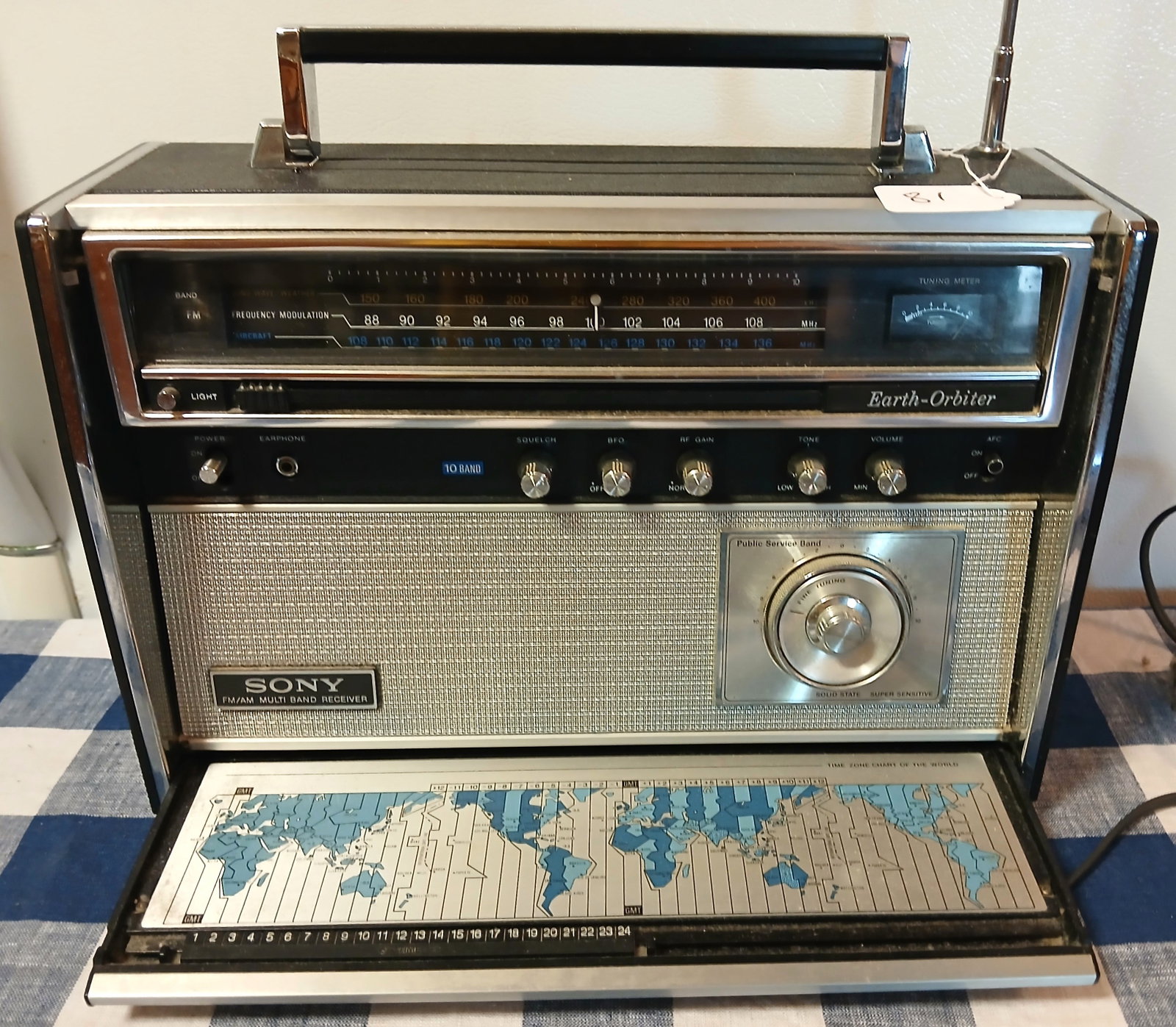 Sony Earth Orbiter Radio: This Sony Earth Orbiter Radio is a portable, multiband shortwave radio released in the 1970s.