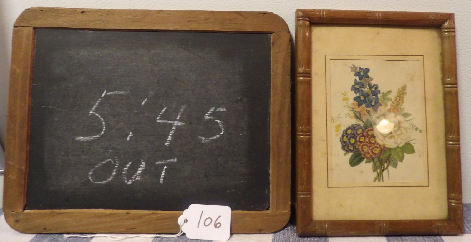 Chalk Board & Framed Floral Print (1 of 1)