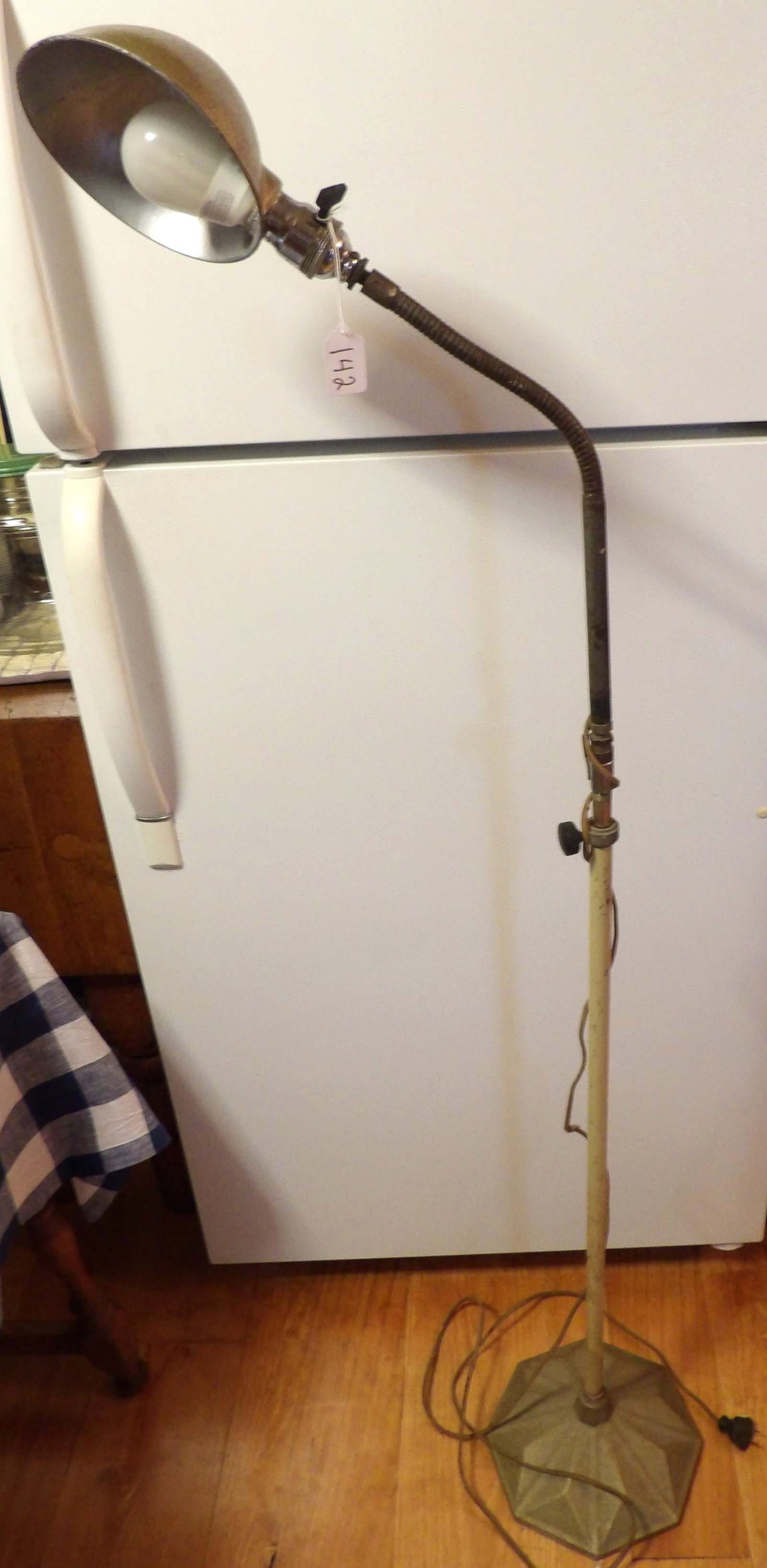 Adjustable Floor Lamp: This adjustable floor lamp measures 64" tall. NO SHIPPING ON THIS ITEM - PICK UP ONLY