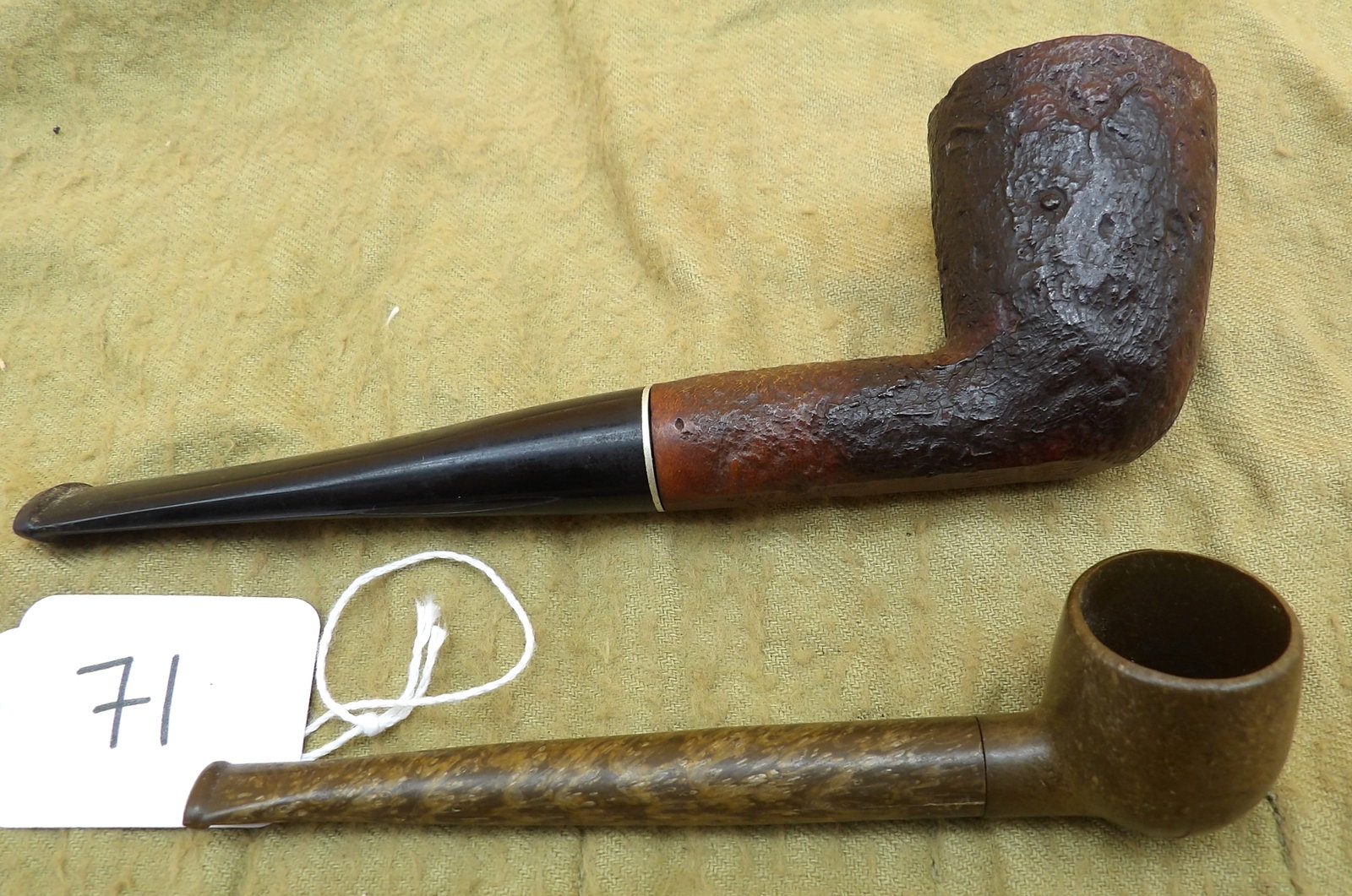 Rusticated Finish Wood Pipe & "Pipe Pen" Plastic Pipe (1 of 4)