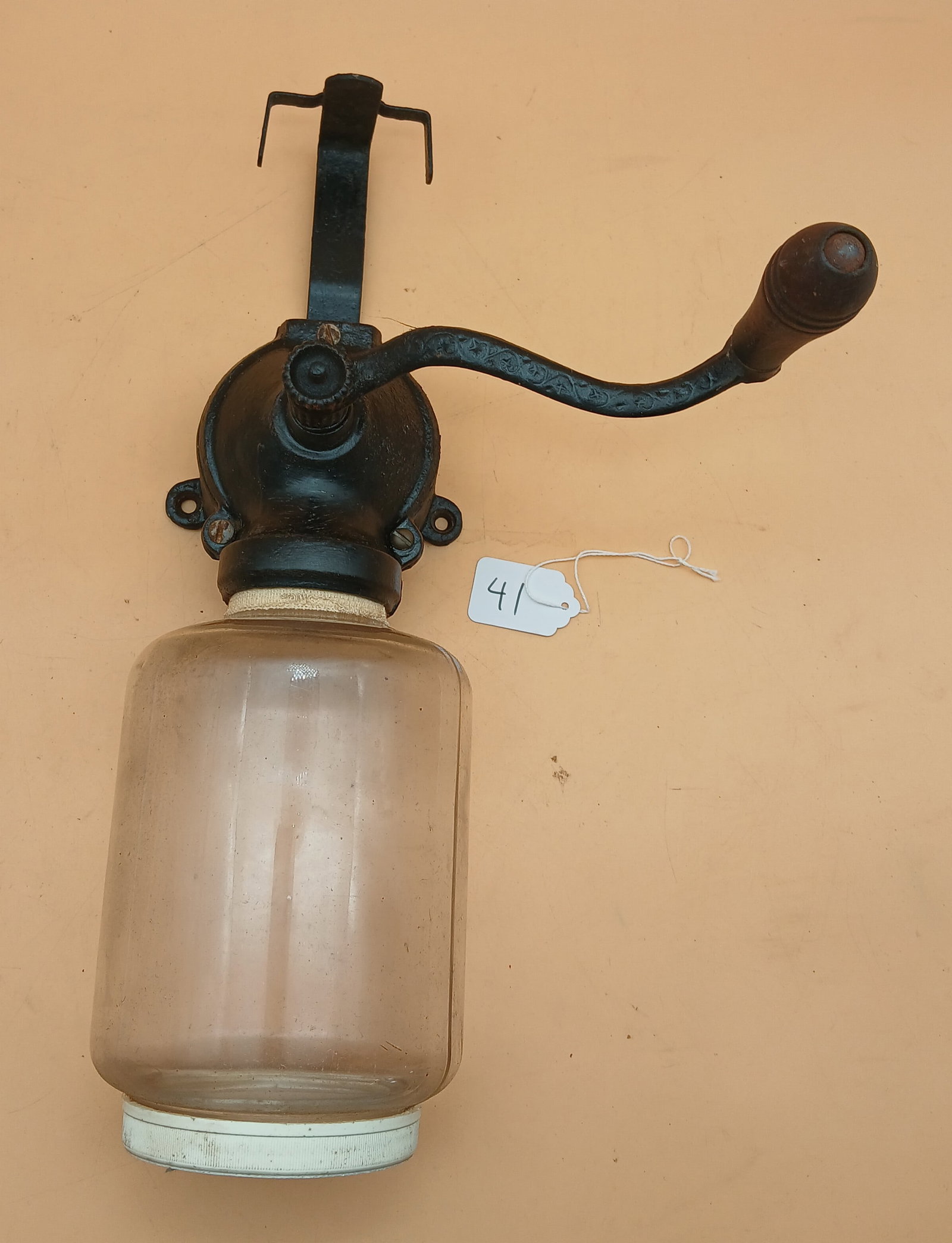 Antique Arcade Crystal Wall Mount Coffee Grinder (1 of 3)