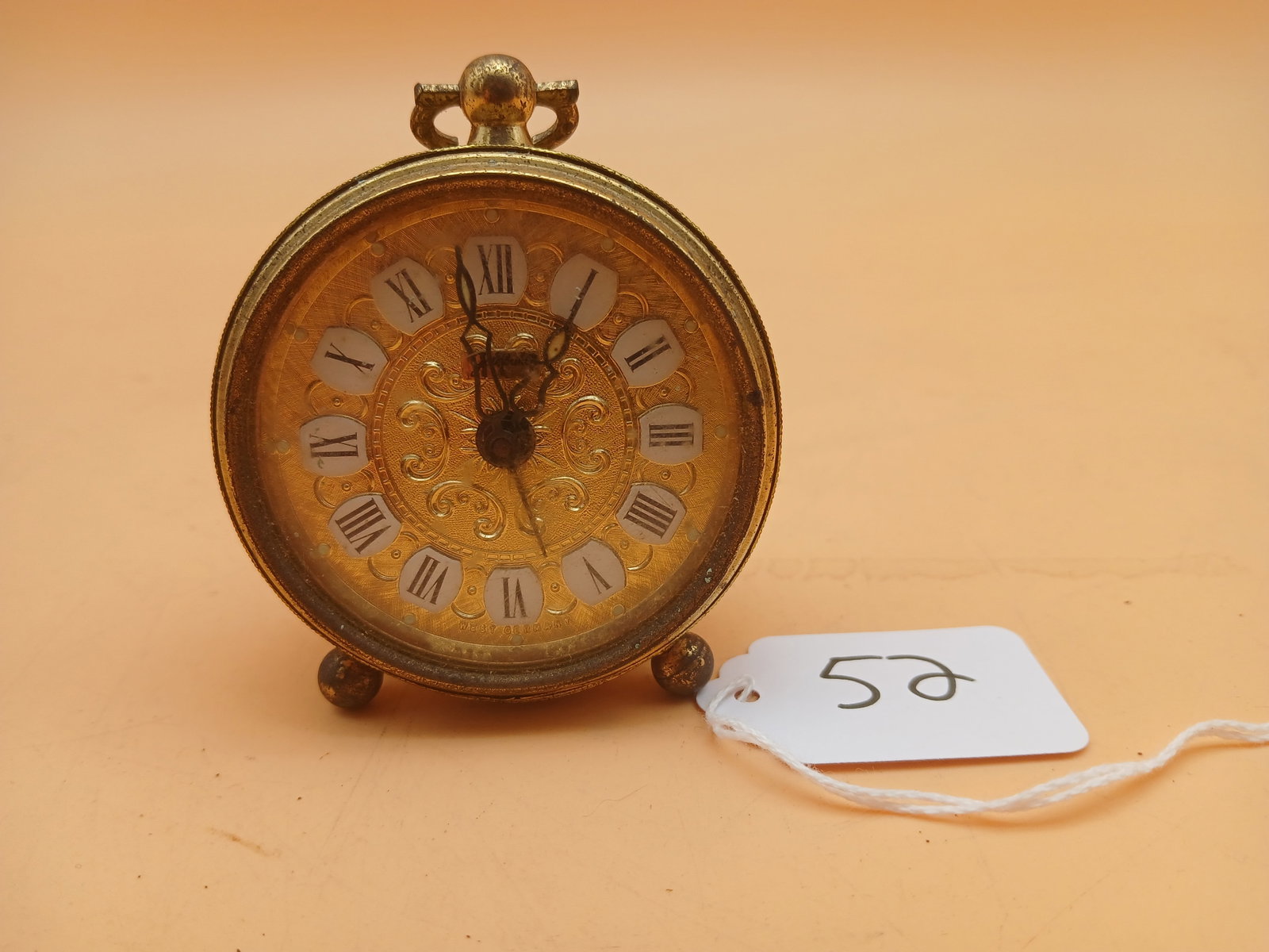 Linden / Goldbuhl Brass Wind Up Alarm Clock (1 of 4)