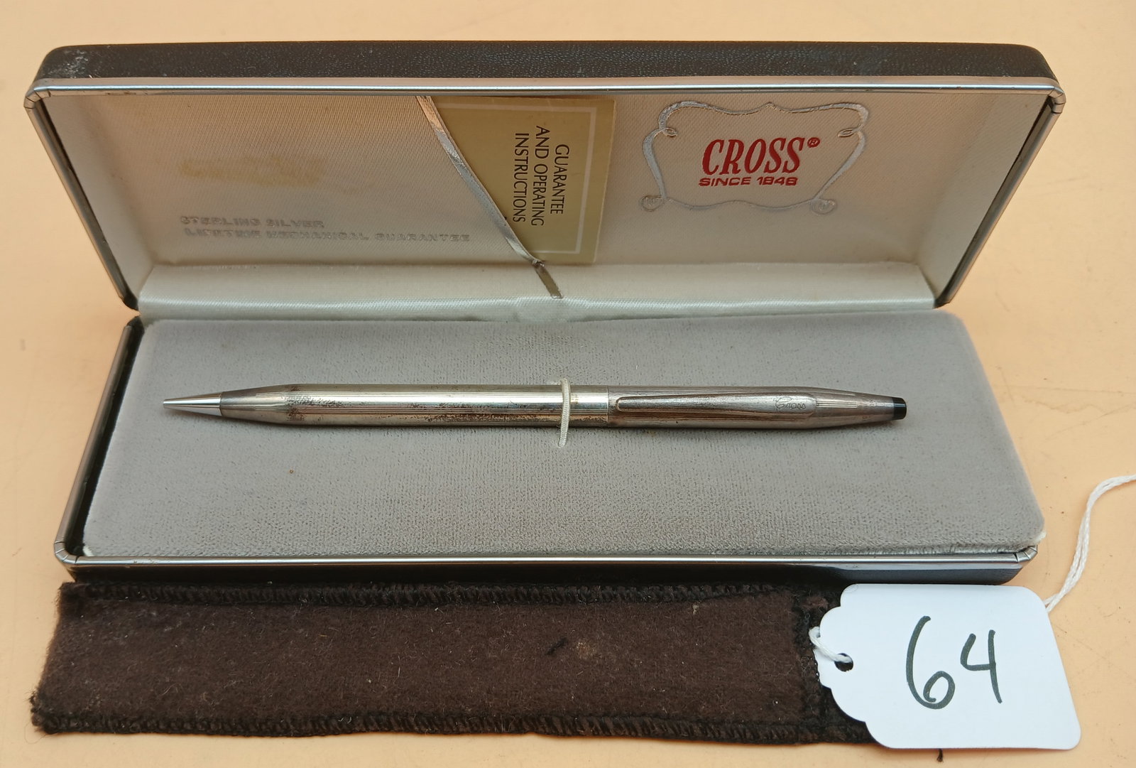 Cross Classic Century Sterling Silver Ballpoint Pen: This Cross Classic Century Sterling Silver Ballpoint Pen includes booklet, sheath, and case. Measures approx '1" x 6.5" x 2.5" in box.