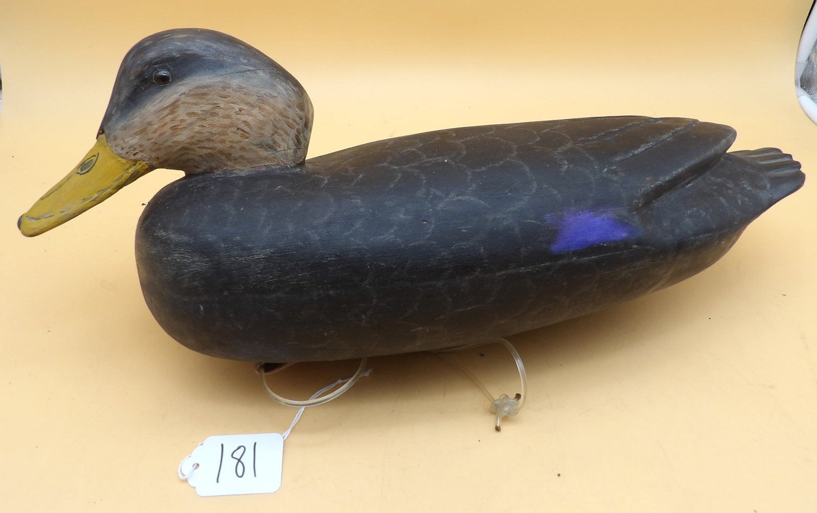 "Black Duck" Wood Metzger Duck Decoy (1 of 3)