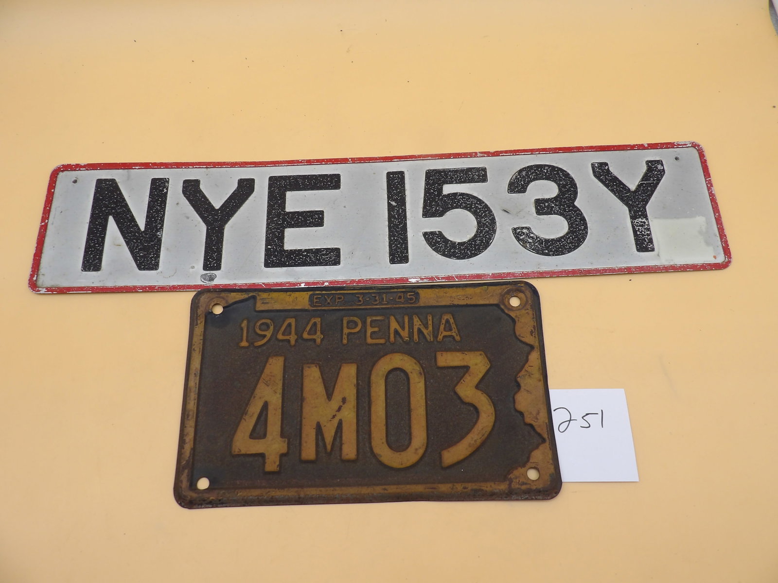 Vintage PA & UK License Plates (1 of 2)