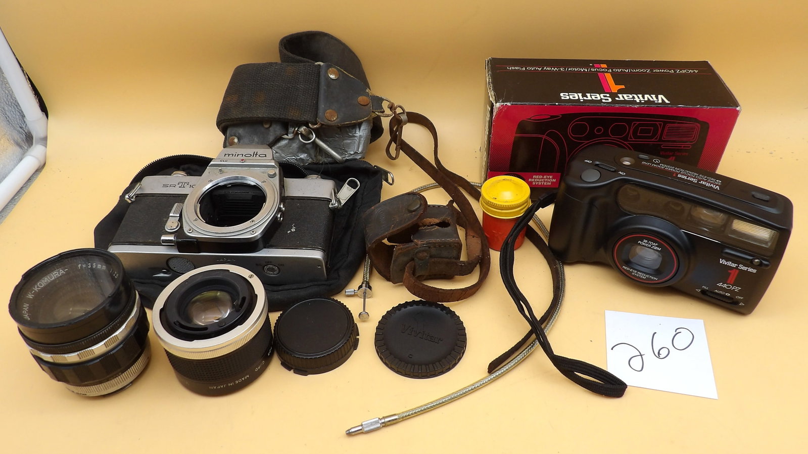 Minolta / Vivitar Camera & Accessories Lot (11 pcs) (1 of 3)