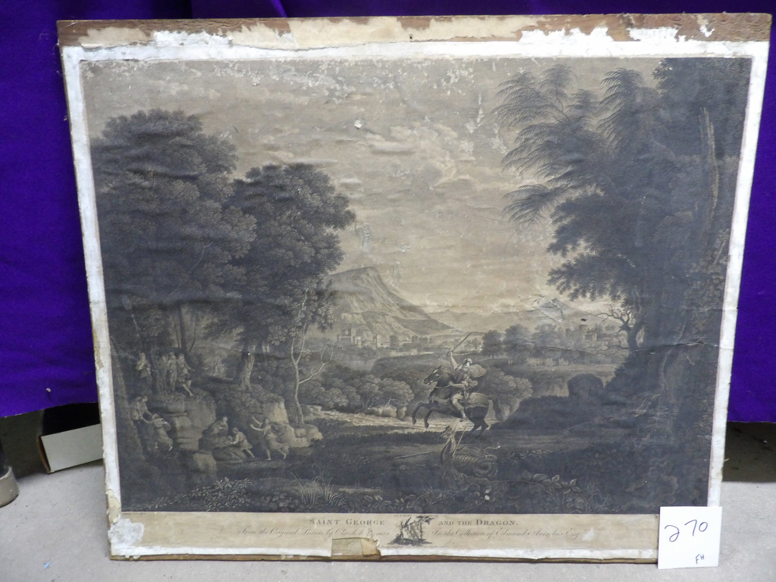 "St. George & The Dragon" Engraving Print