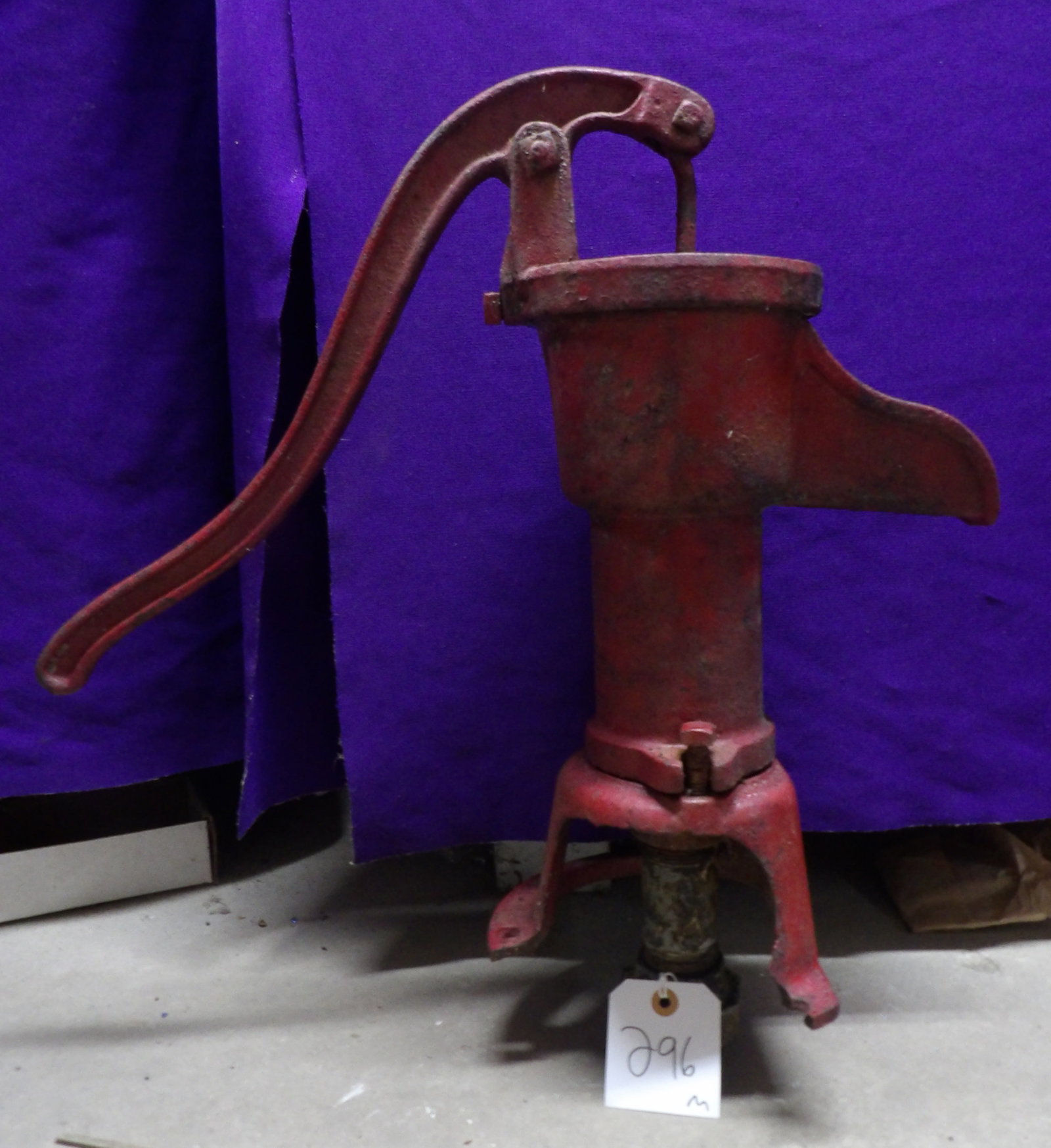 Deming Co Cast Iron Cistern Pitcher Pump: This antique Deming Co Cast Iron Cistern Pitcher Pump measures approx 22" x 11" x 6". Shows surface wear and paint chipping, but is sturdy and intact. NO SHIPPING ON THIS ITEM - PICK UP ONLY