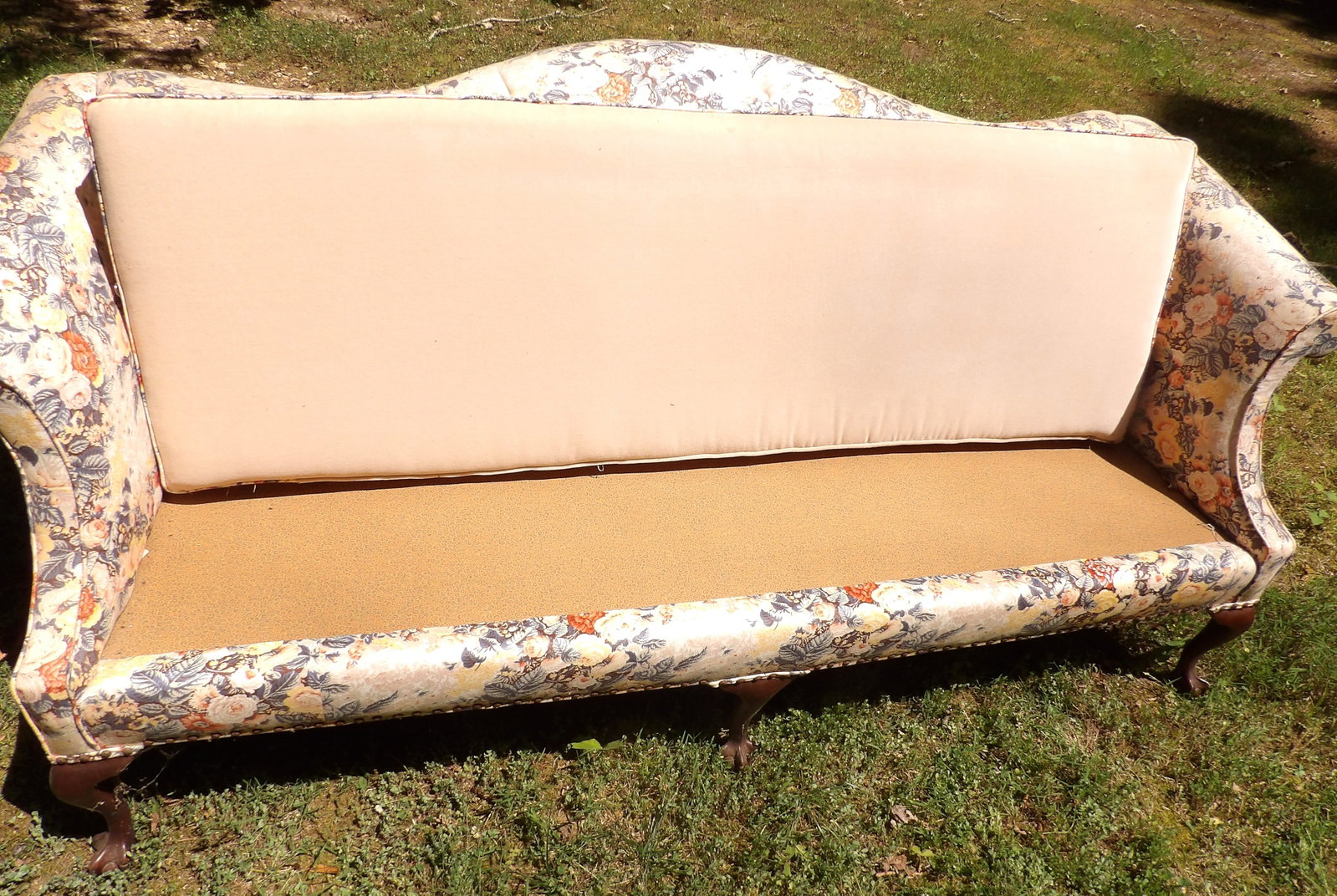 Floral Camelback Sofa - 3