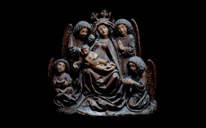 A 15TH CENTURY SOUTH GERMAN (ULM) FIGURAL GROUP OF THE