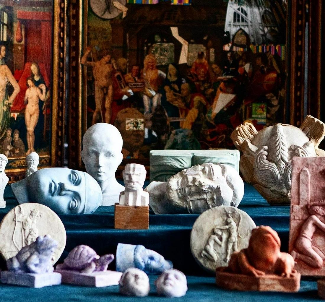 SIR EDUARDO PAOLOZZI (1924-2005): GRECIAN HEAD, PLASTER (1 of 5)