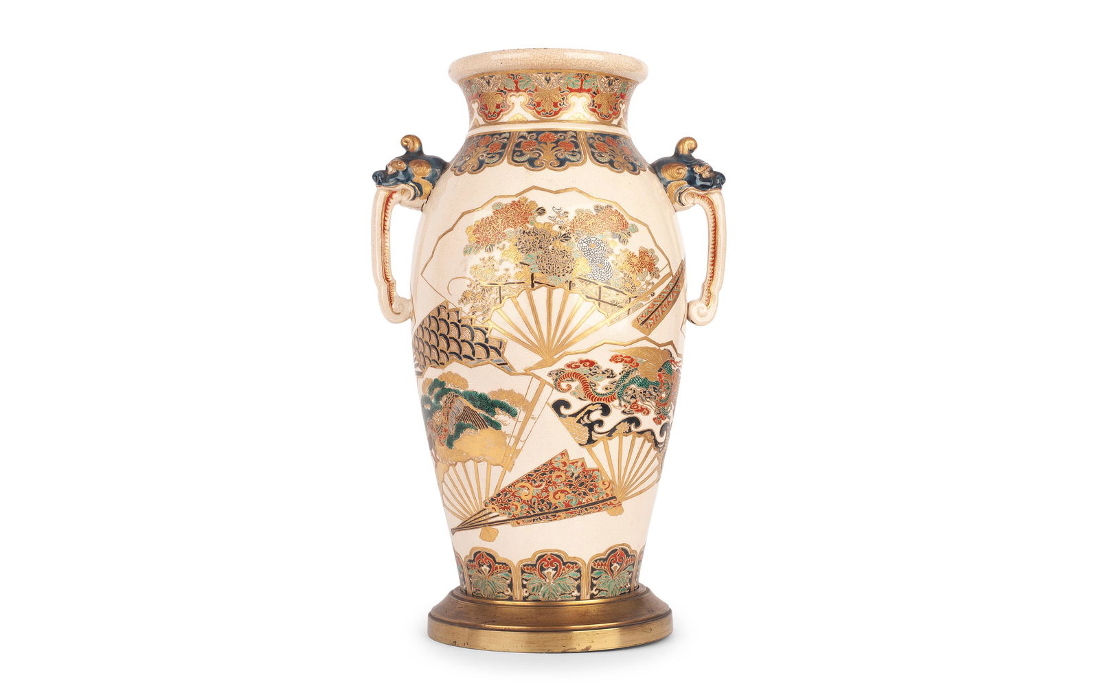 A JAPANESE IMPERIAL PERIOD SATSUMA  VASE (1 of 4)