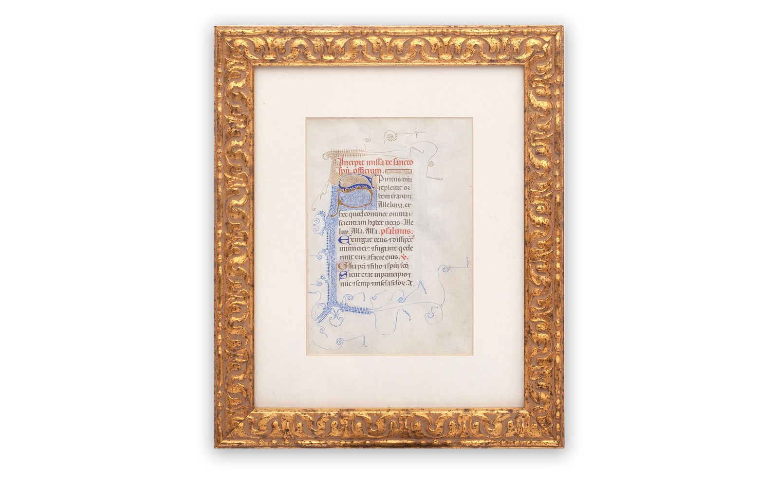 A PAGE FROM AN ILLUMINATED MANUSCRIPT TOGETHER WITH (1 of 2)