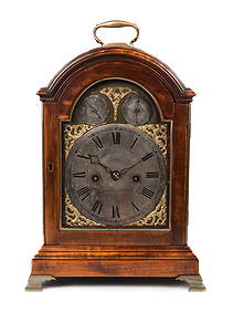 A FINE LATE 18TH CENTURY MAHOGANY FUSEE TABLE CLOCK BY JOHN LEVENS OF LONDON (1 of 3)