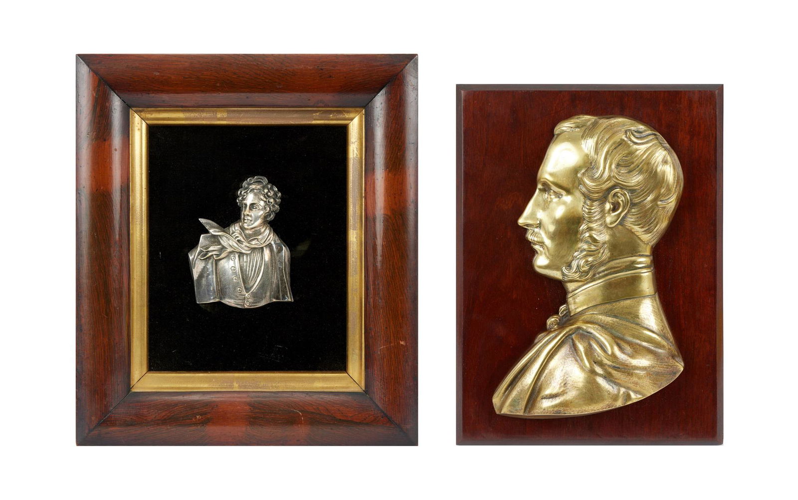 TWO 19TH CENTURY ENGLISH PORTRAIT RELIEFS OF PRINCE ALBERT AND LORD BYRON (1 of 1)