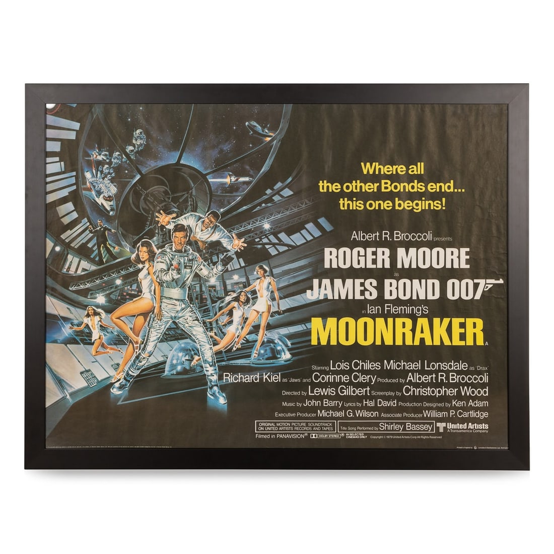 AN ORIGINAL JAMES BOND 007 'MOONRAKER' BRITISH QUAD FILM POSTER c.1979 (1 of 9)