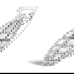 'PULL THE PIN', A GRENADE SHAPED SILVER HIP FLASK, BRENERS OF LONDON c.2024