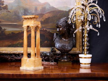 A 19TH CENTURY GRAND TOUR MODEL OF THE TEMPLE OF VESPASIAN, ROME