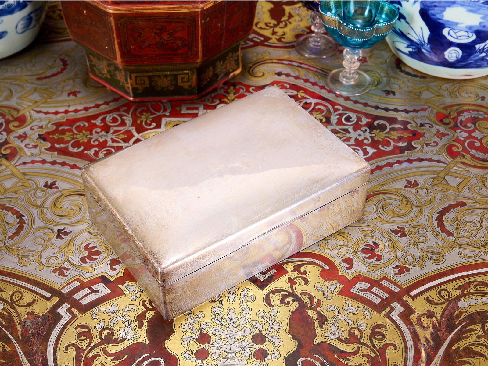 A GEORGE V PERIOD STERLING SILVER HUMIDOR, C. 1934, GOLDSMITHS & SILVERSMITHS CO. LTD. (1 of 1)