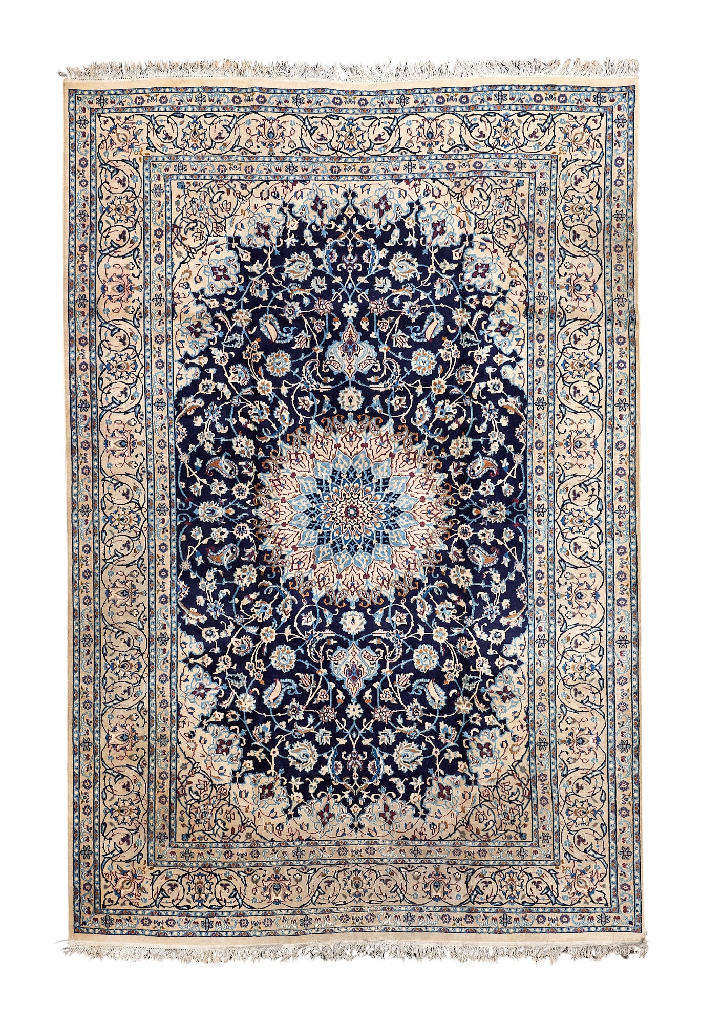 A PAIR OF LARGE MID 20TH CENTURY NAIN CARPETS (1 of 6)