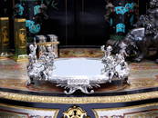 A FINE LATE 19TH CENTURY VIENNESE SILVER CENTREPIECE BY RUDOLF STEINER