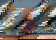 A LARGE MAMLUK STYLE ENAMELLED GLASS MOSQUE LAMP, 20TH CENTURY EUROPEAN