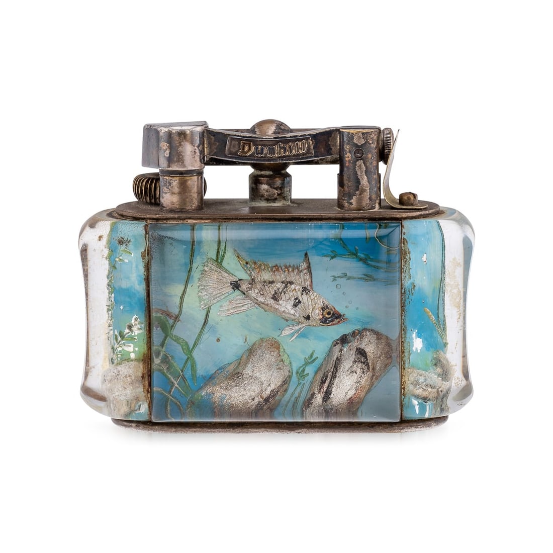 DUNHILL: A VINTAGE HALF GIANT AQUARIUM TABLE LIGHTER C. 1950 (1 of 20)