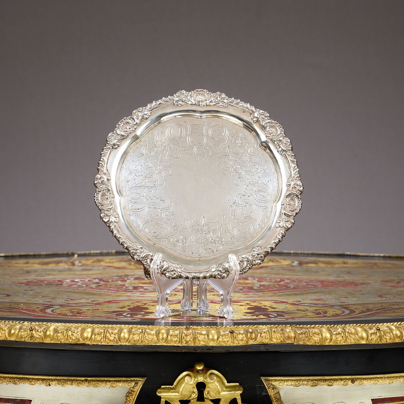 A GEORGE III STERLING SILVER SALVER, SHEFFIELD, 1817 (1 of 1)