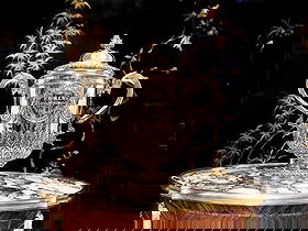 A FINE GEORGE III STERLING SILVER GILT TROPHY CUP, LONDON, 1781: A FINE GEORGE III STERLING SILVER GILT TROPHY CUP, LONDON, 1781 the 18th century Georgian silver cup and cover with domed cover with fruiting finial and foliate border, with a pair of acanthus wrapped