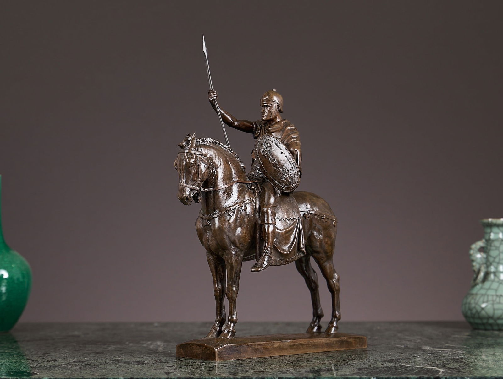 EMMANUEL FREMIET (FRENCH, 1824-1910): CAVALIER ROMAIN (1 of 2)