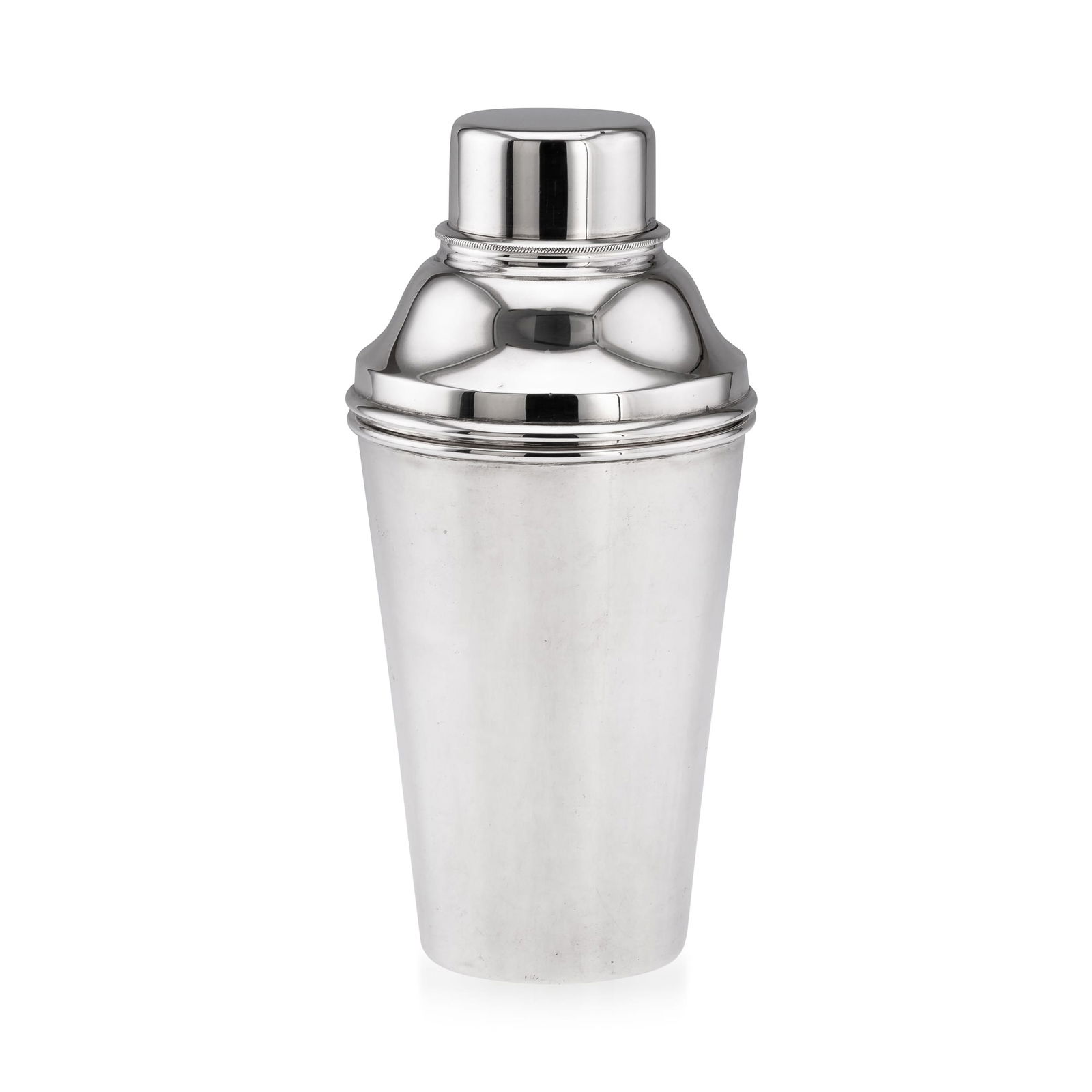 AN ART DECO STERLING SILVER COCKTAIL SHAKER, SHEFFIELD, C. 1937 (1 of 13)