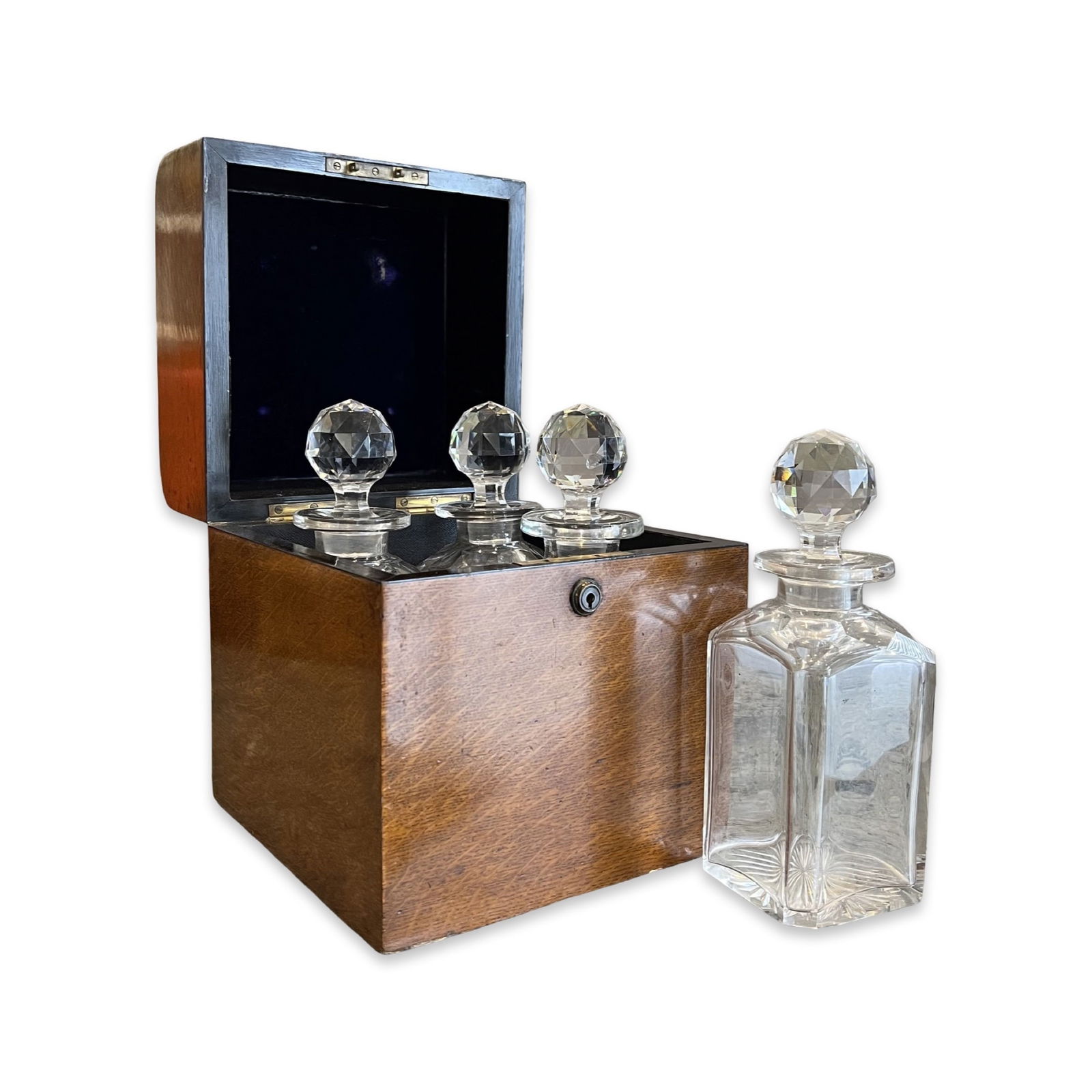 A VICTORIAN OAK DECANTER BOX (1 of 6)